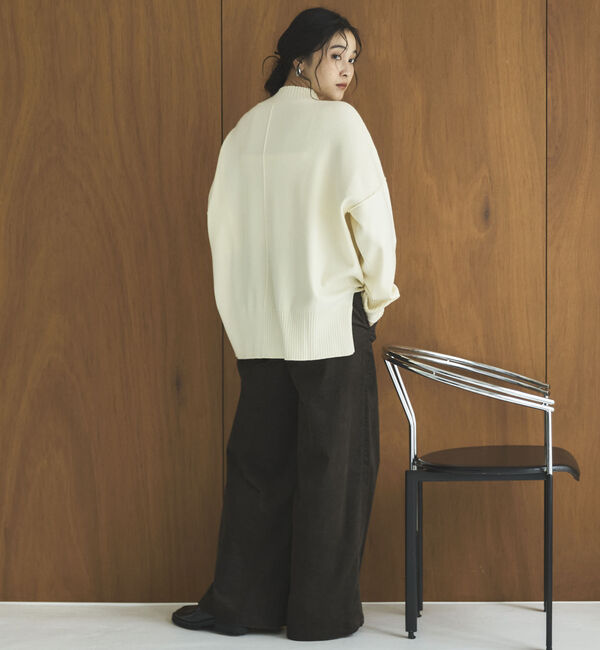 Doux archives「【抗ピリング・手洗い可】アウトリンキングニット」|ニット・セーター|