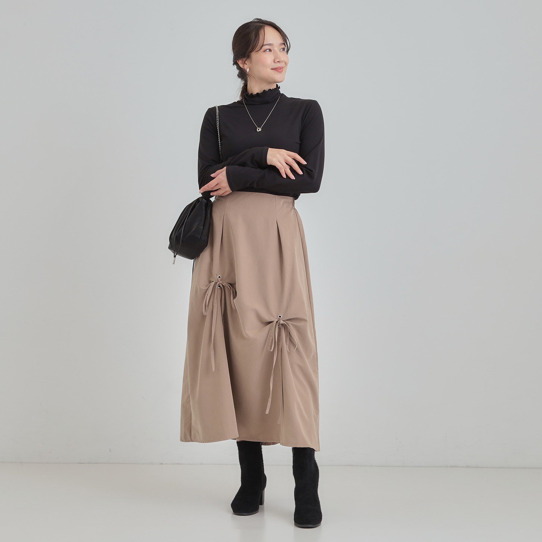 SHOO･LA･RUE「【あったか/S-LL】秋冬の救世主 タートルネックインナー」|Tシャツ・カットソー|