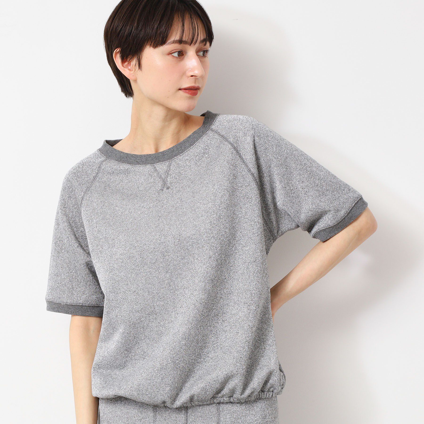 Dessin「【セットアップ可能・洗える】ラメ入り裏毛ジャージプルオーバー」|パーカー|