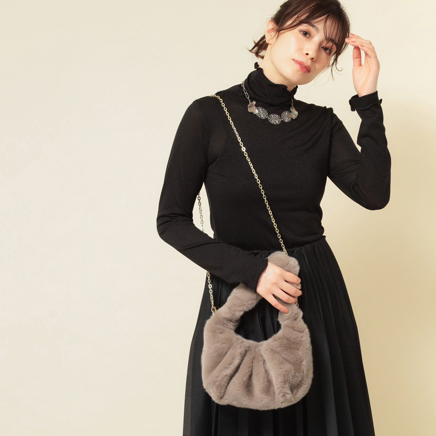 SunaUna「フェイクファーバッグ」|ショルダー・メッセンジャー|