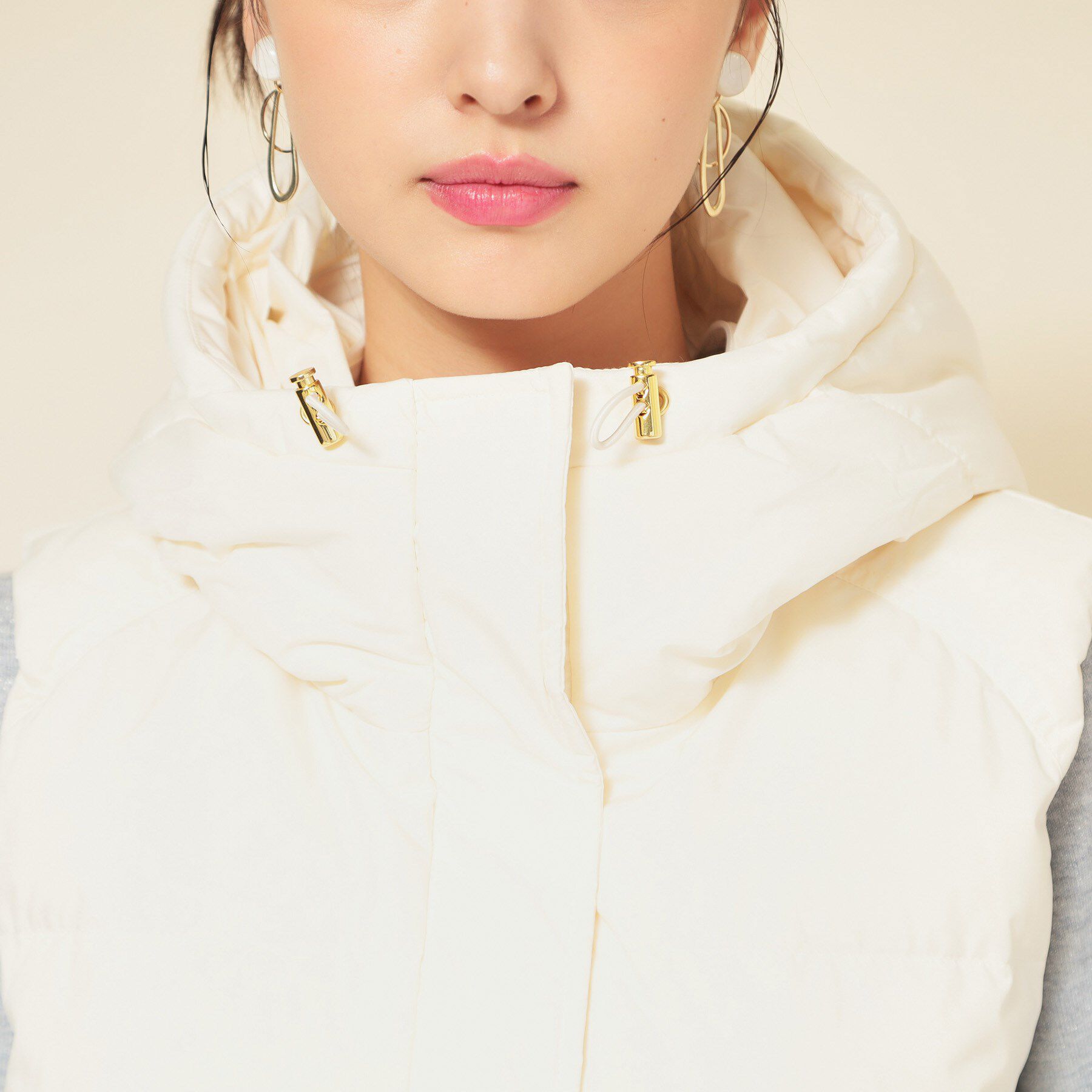 SunaUna「【フード付き／2色展開】ダウンベスト」|ダウンベスト・ベスト|