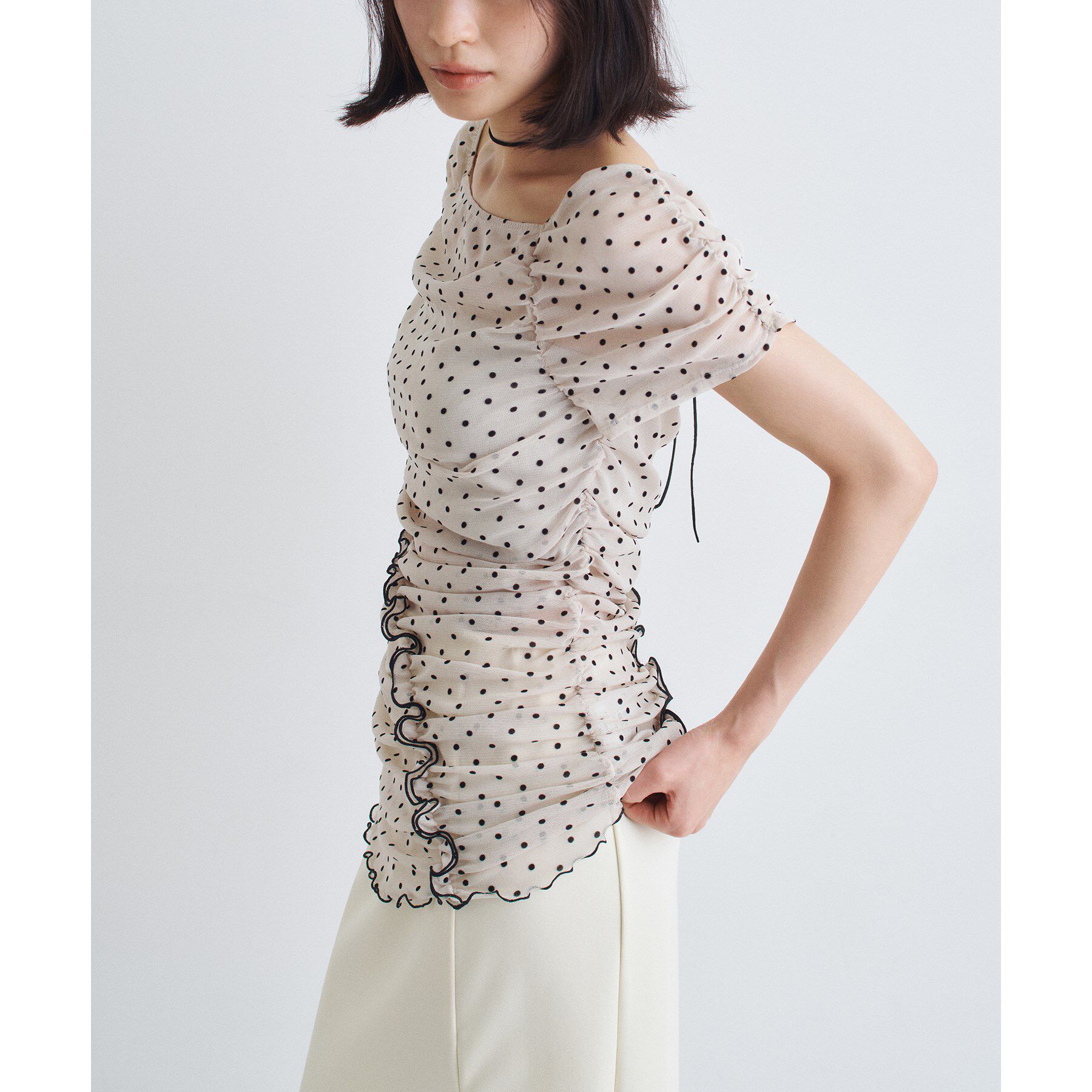 CODE A「tulle dot mini dress」|シャツ・ブラウス|