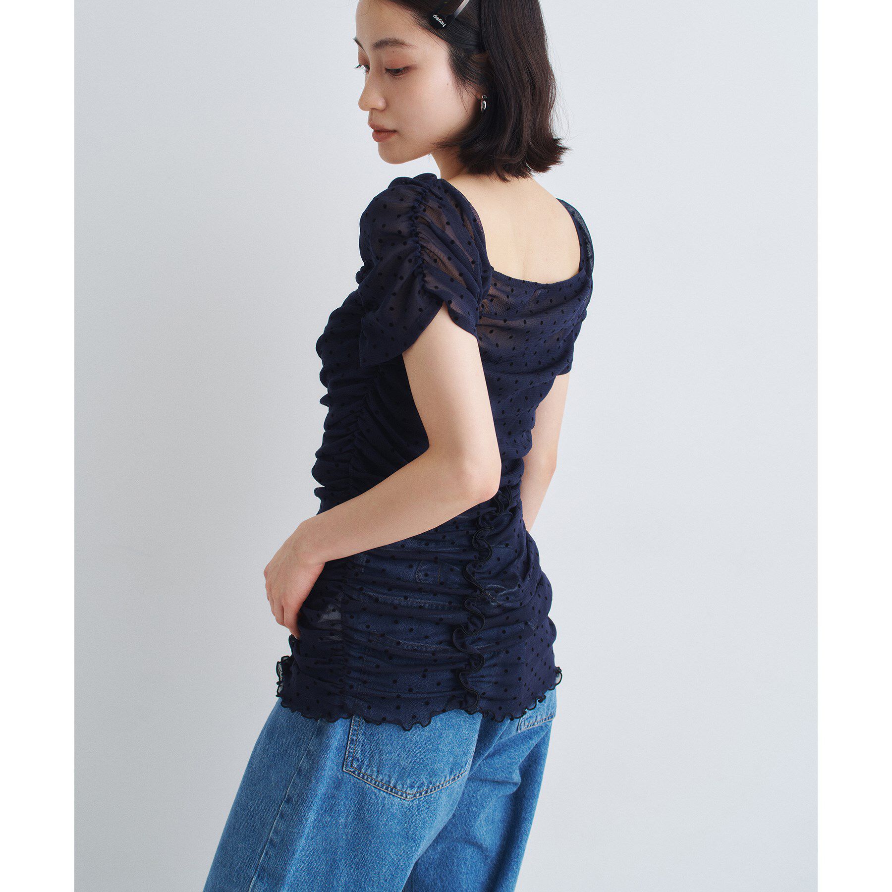 CODE A「tulle dot mini dress」|シャツ・ブラウス|