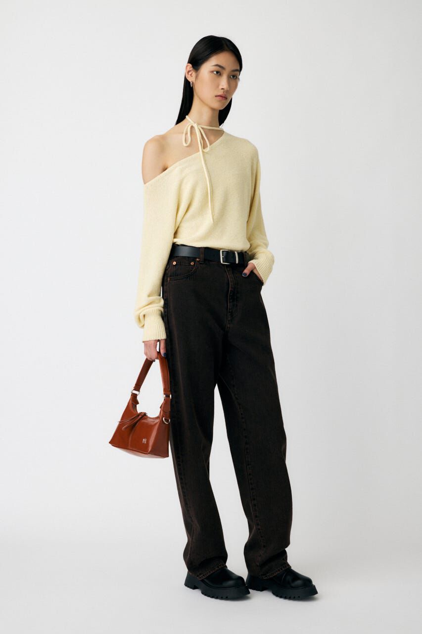 MOUSSY「MIDRISE LOOSE テーパード」|デニム|