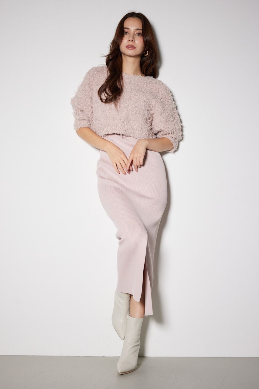 rienda「リボンカーデセットニットワンピース」|ワンピース|