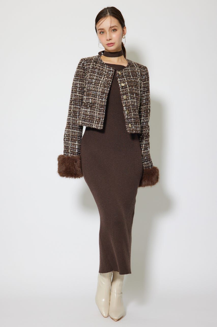 rienda「2WAYツイードショートジャケット」|その他|