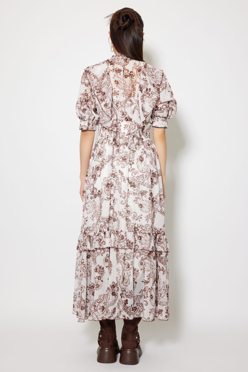 rienda「フロントロングフリルマルチパターンワンピース」|ワンピース|