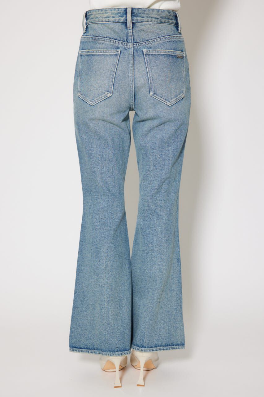 rienda「フラワー刺繍ブーツカットデニムパンツ」|デニム|