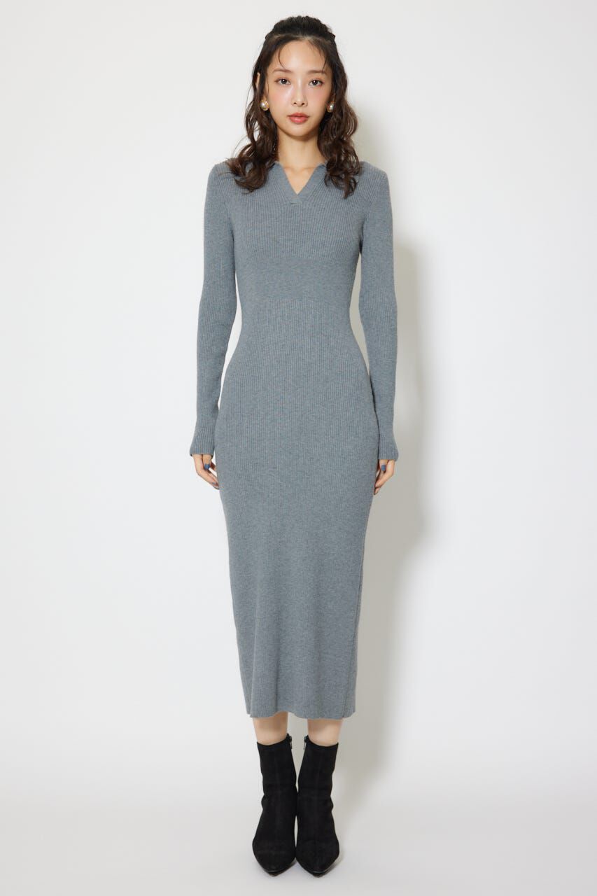 rienda「スキッパーニットワンピース」|ワンピース|