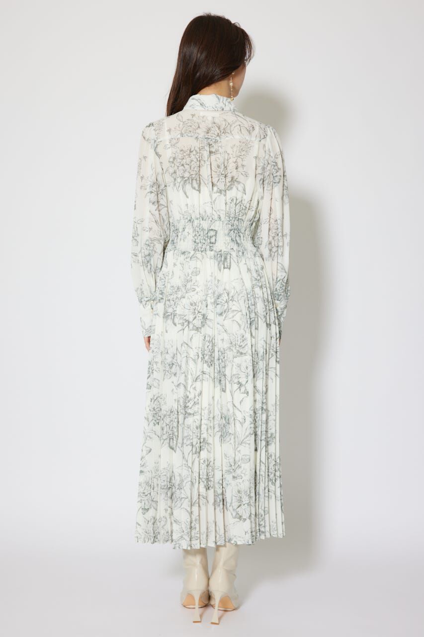 rienda「ラインフラワーボウタイワンピース」|ワンピース|