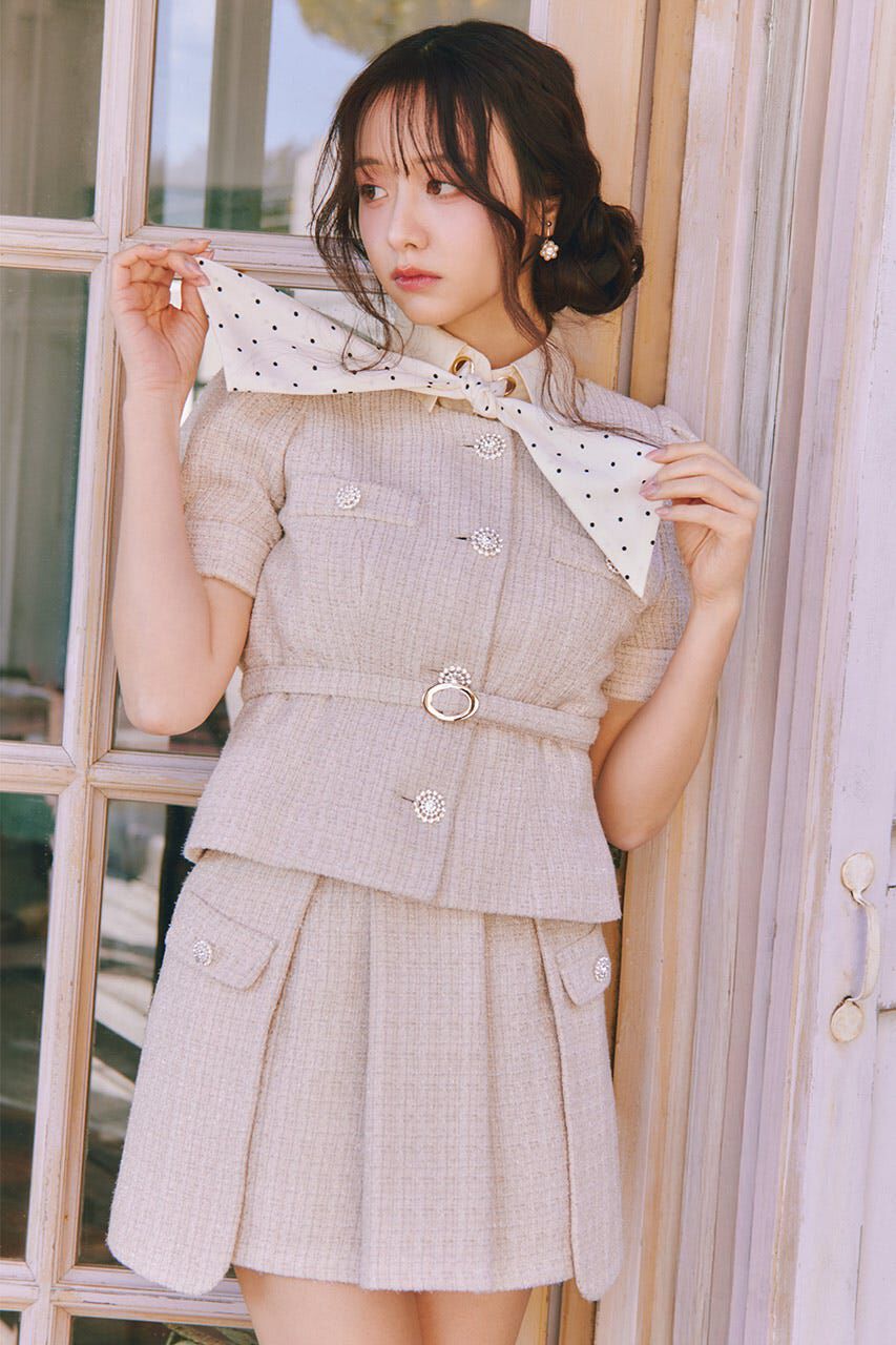 rienda「サイドラップツイードスコートショートパンツ」|その他|