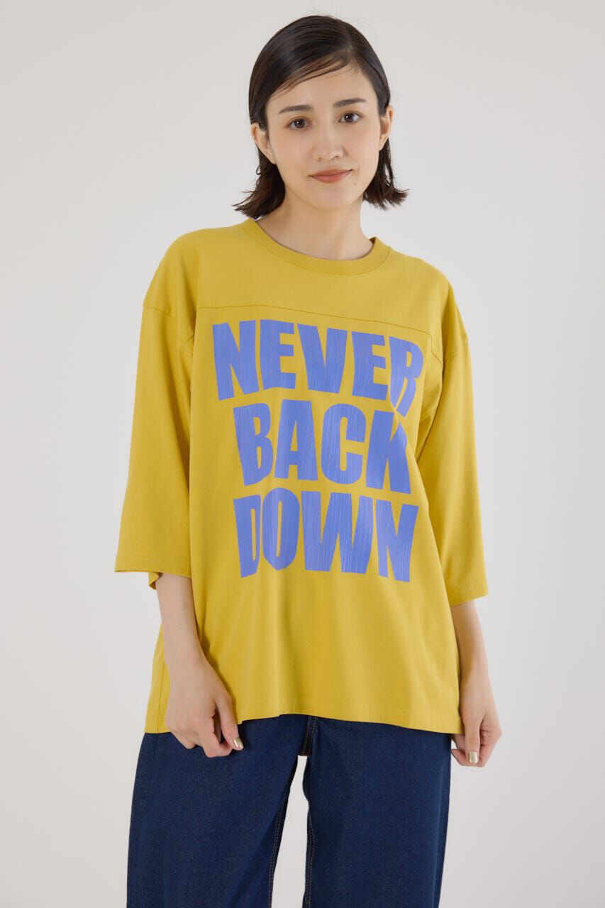 RODEO CROWNS「メッセージ5分袖Tシャツ」|Tシャツ・カットソー|