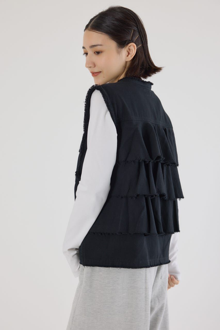 RODEO CROWNS「バックフリルベスト」|ダウンベスト・ベスト|