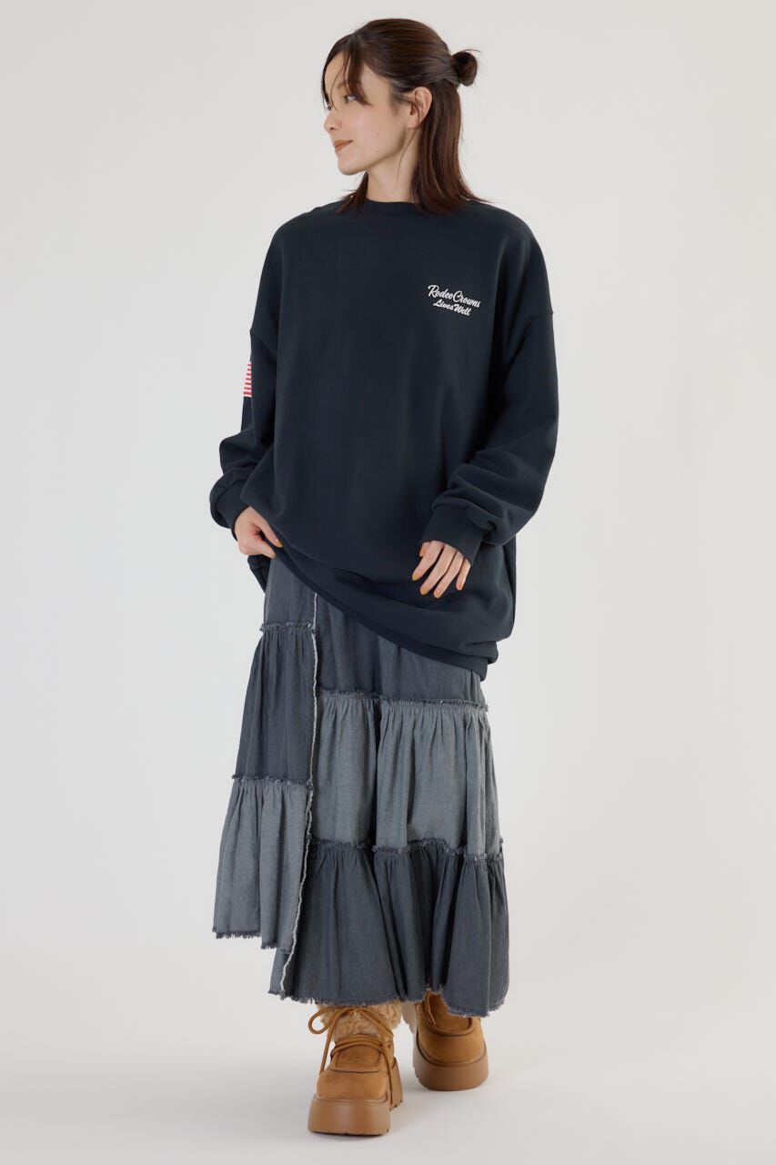 RODEO CROWNS「バンダナパッチスウェットワンピース」|ワンピース|