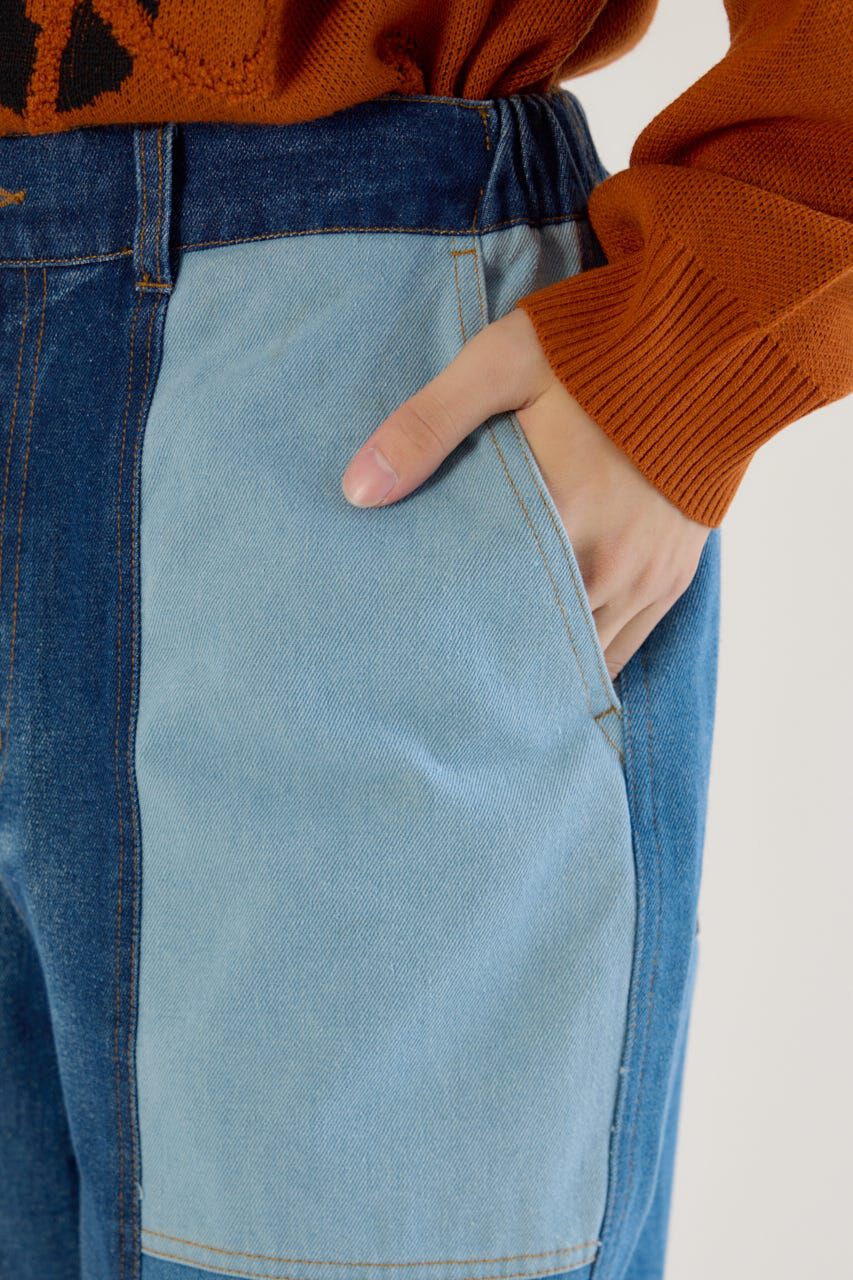 RODEO CROWNS「パッチワークバレルデニムパンツ」|デニム|