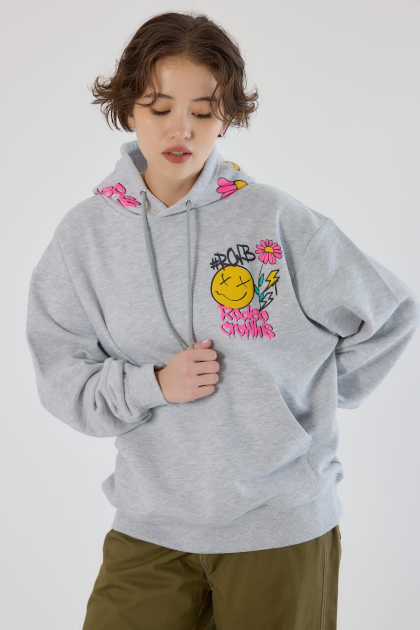 RODEO CROWNS「HOOD DECORATION パーカー」|パーカー|L/T.GRY1