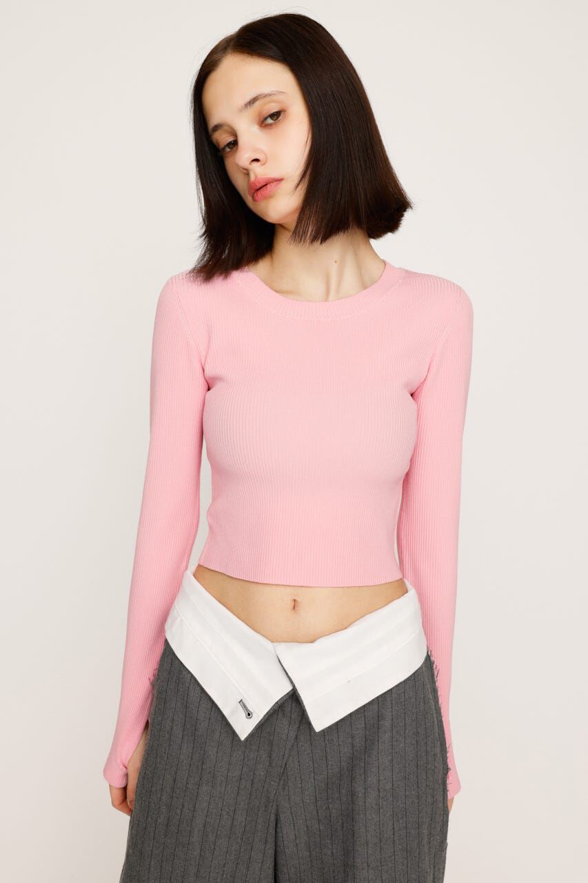 SLY「BASIC HG RIB トップス」|ニット・セーター|PNK