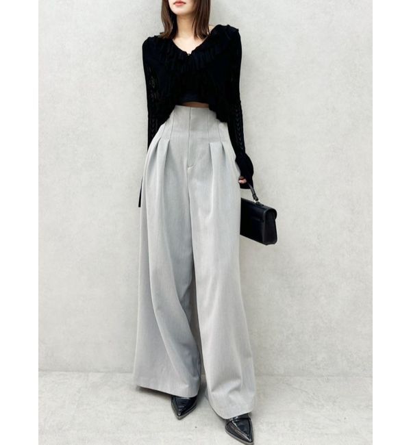 dazzlin「ペプラムフリルリボンカーデ」|カーディガン|