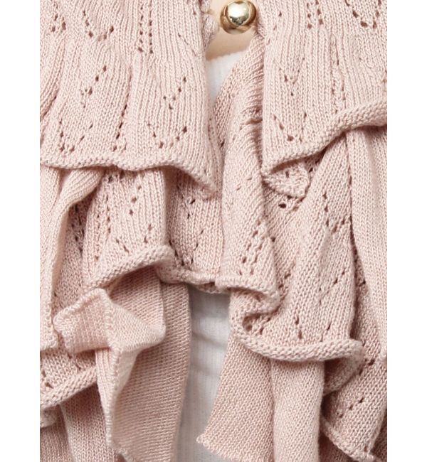 dazzlin「ペプラムフリルリボンカーデ」|カーディガン|