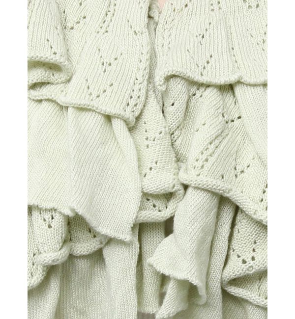 dazzlin「ペプラムフリルリボンカーデ」|カーディガン|
