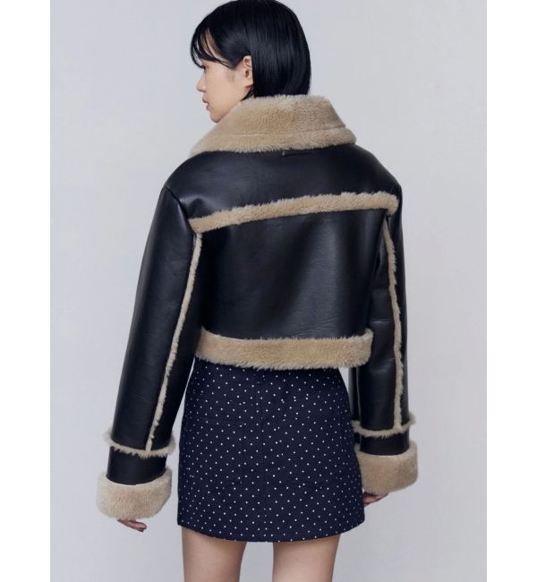 EMODA「ショートフェイクムートンブルゾン」|ブルゾン・スタジャン|