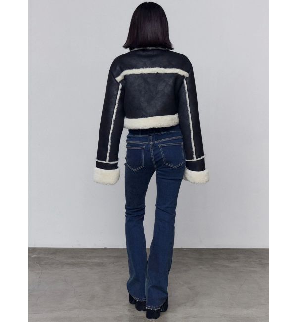 EMODA「ショートフェイクムートンブルゾン」|ブルゾン・スタジャン|