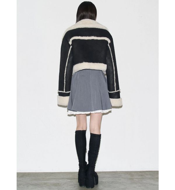 EMODA「ショートフェイクムートンブルゾン」|ブルゾン・スタジャン|