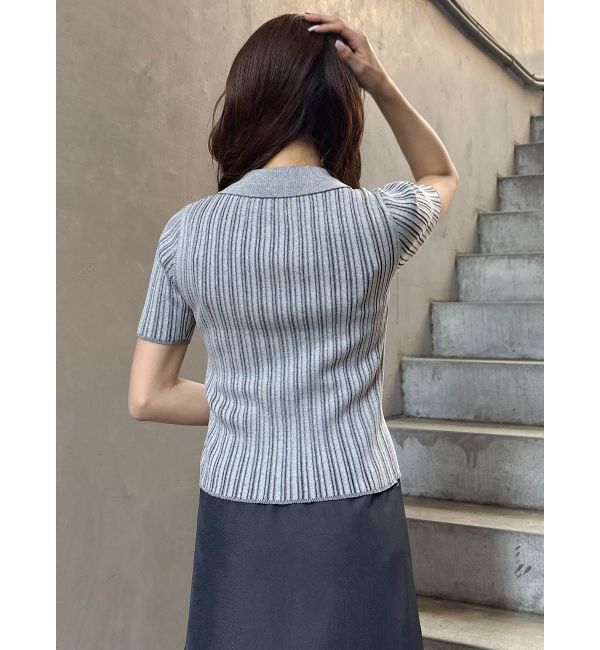 MURUA「フロントZIPポロニット」|ニット・セーター|