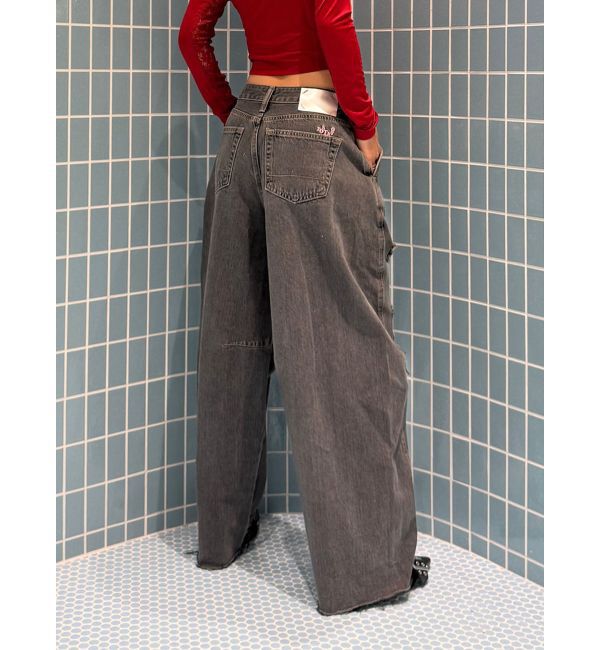 jouetie「【Something &times;PosTokyo】PANEL BALLON WIDE DENIM」|デニム|ブラック