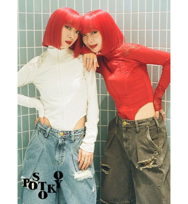 jouetie「【Something &times;PosTokyo】PANEL BALLON WIDE DENIM」|デニム|