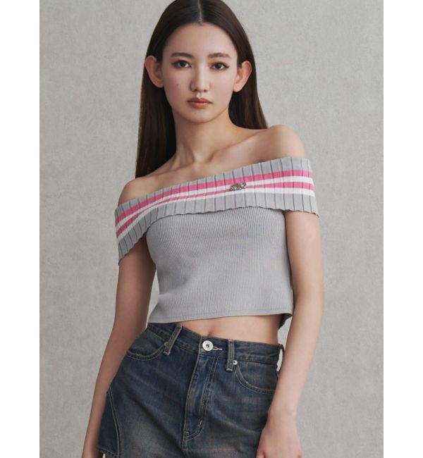 GYDA「SymmetryGYDAオフショルニットトップス」|ニット・セーター|