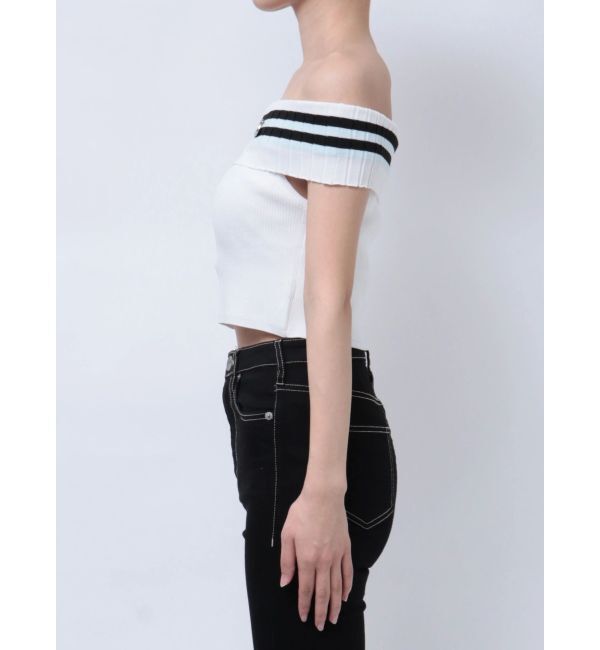 GYDA「SymmetryGYDAオフショルニットトップス」|ニット・セーター|