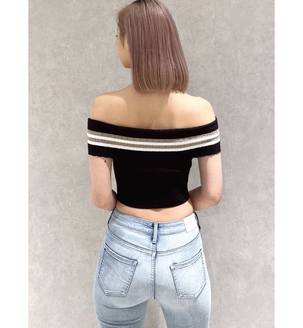 GYDA「SymmetryGYDAオフショルニットトップス」|ニット・セーター|