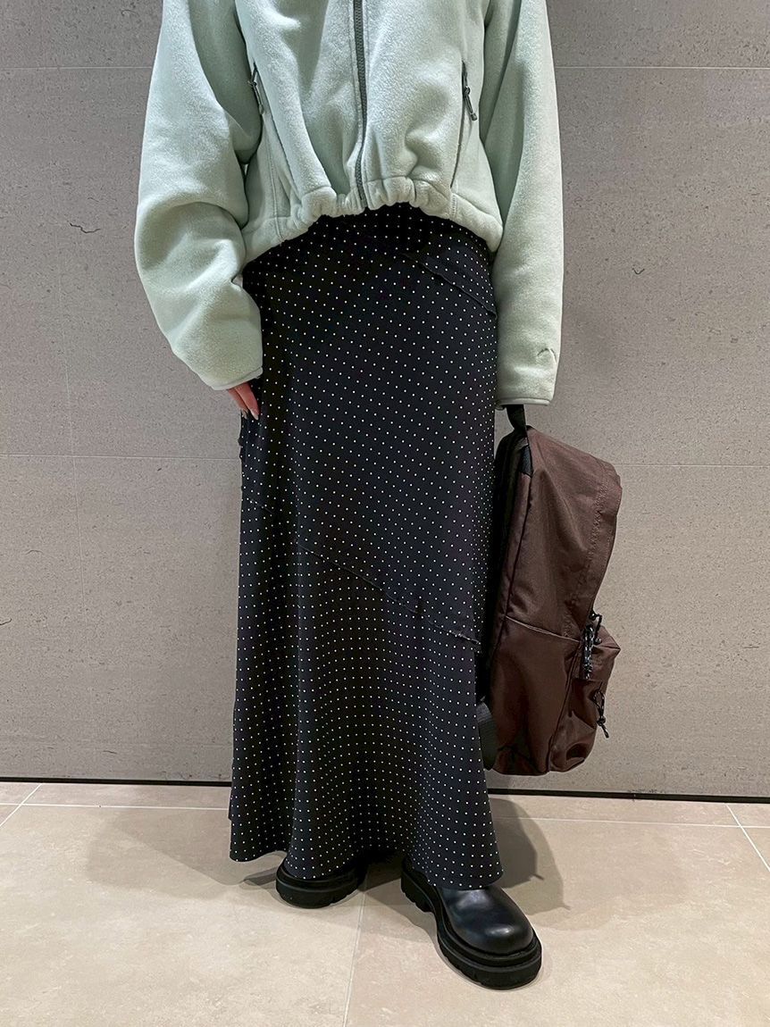 Mila Owen「ドットプリントスパイラルナロースカート」|スカート|