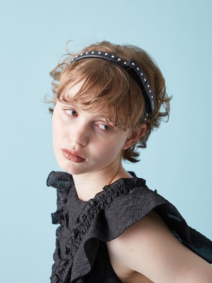 FURFUR「スタッズリボンカチューシャ」|ヘアバンド|