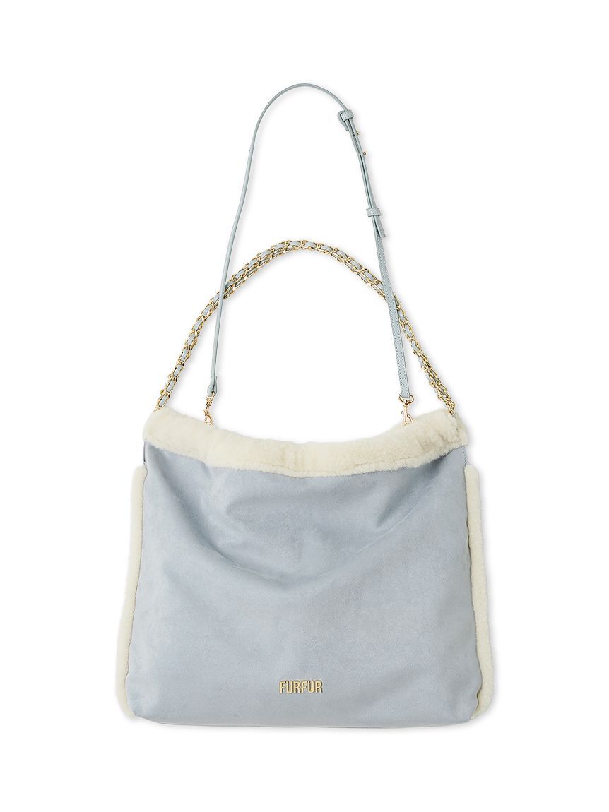 FURFUR「【WEB限定カラー】マテリアル巾着バッグ」|トートバッグ|SAX