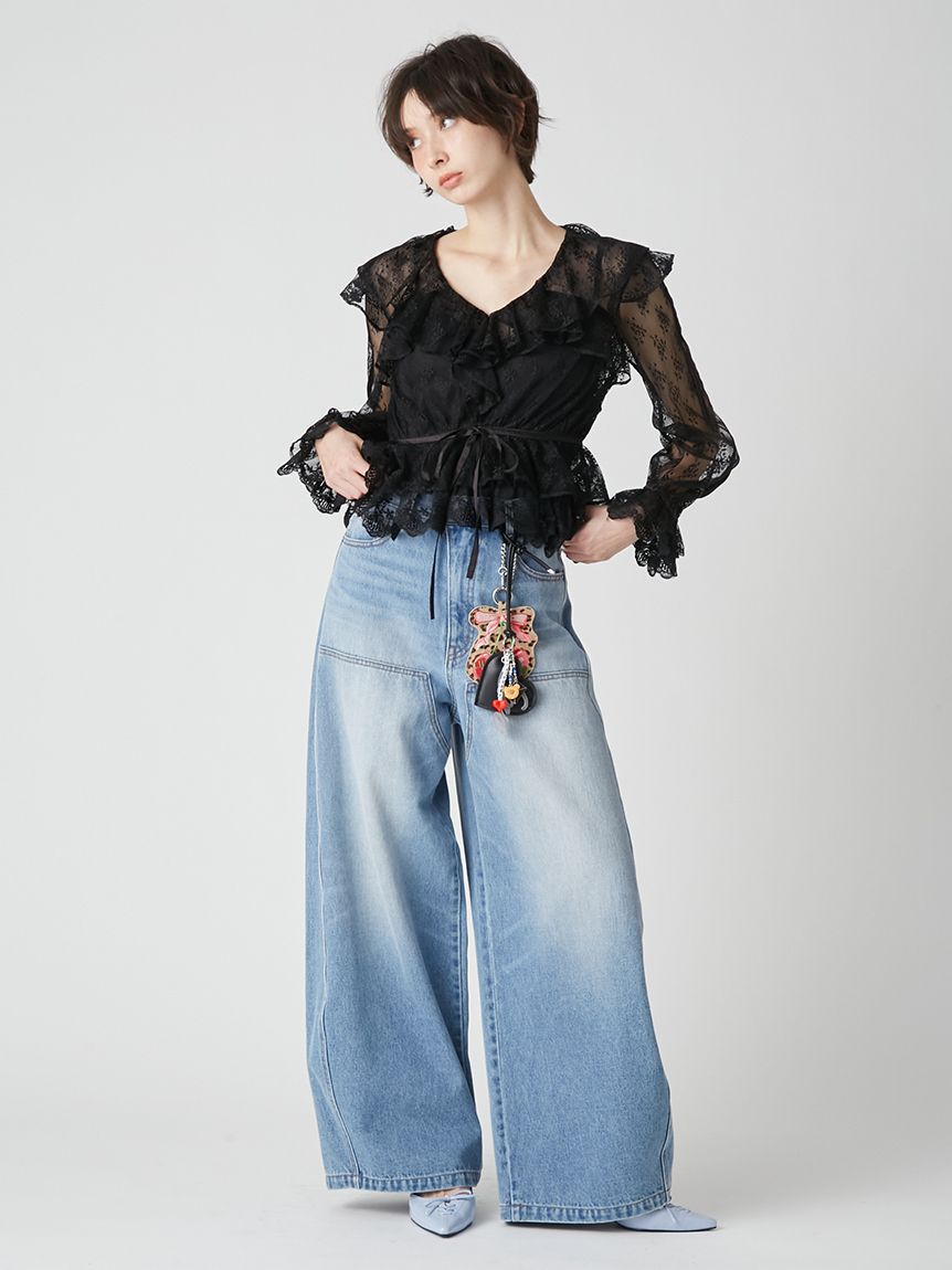 LILY BROWN「ハートモチーフキーチャーム<キーリング付き>」|キーケース|