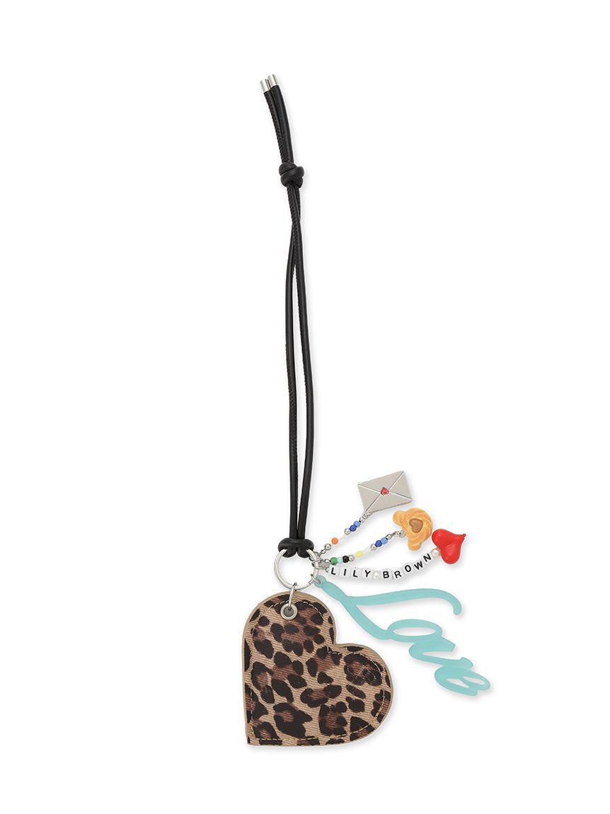 LILY BROWN「ハートモチーフキーチャーム<キーリング付き>」|キーケース|