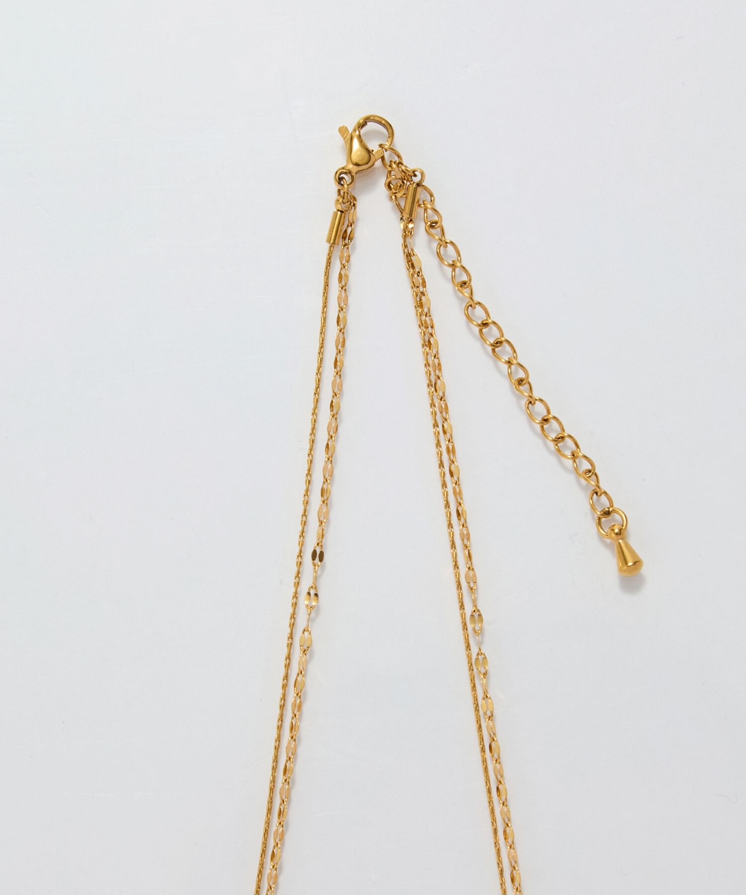 Phoebe「【金属アレルギー対応】ダブルチェーンネックレス　ゴールド/サージカルステンレス」|ネックレス|