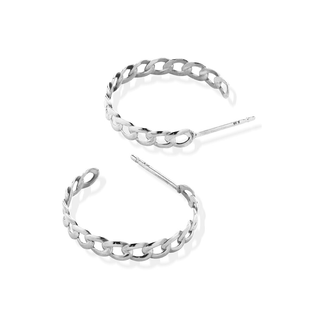 STAR JEWELRY「CHAIN HOOP PIERCED EARRINGS」|ピアス|