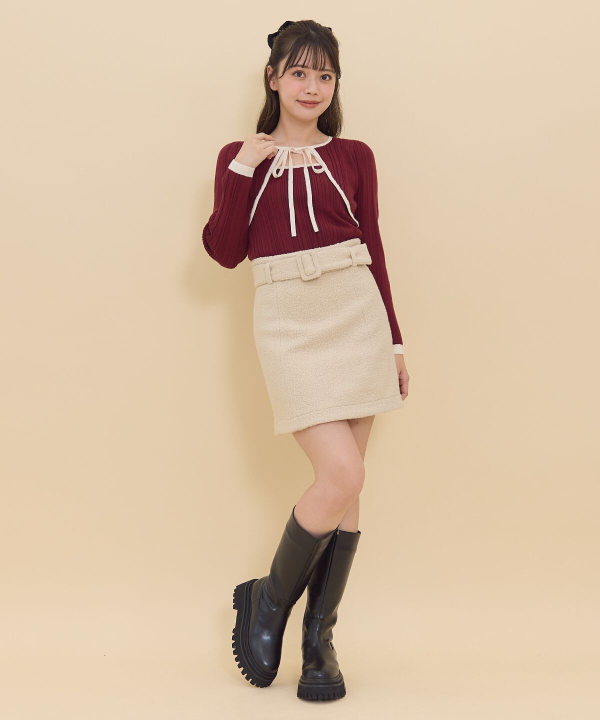 REDYAZEL「ボレロレイヤードデザインニット」|ニット・セーター|