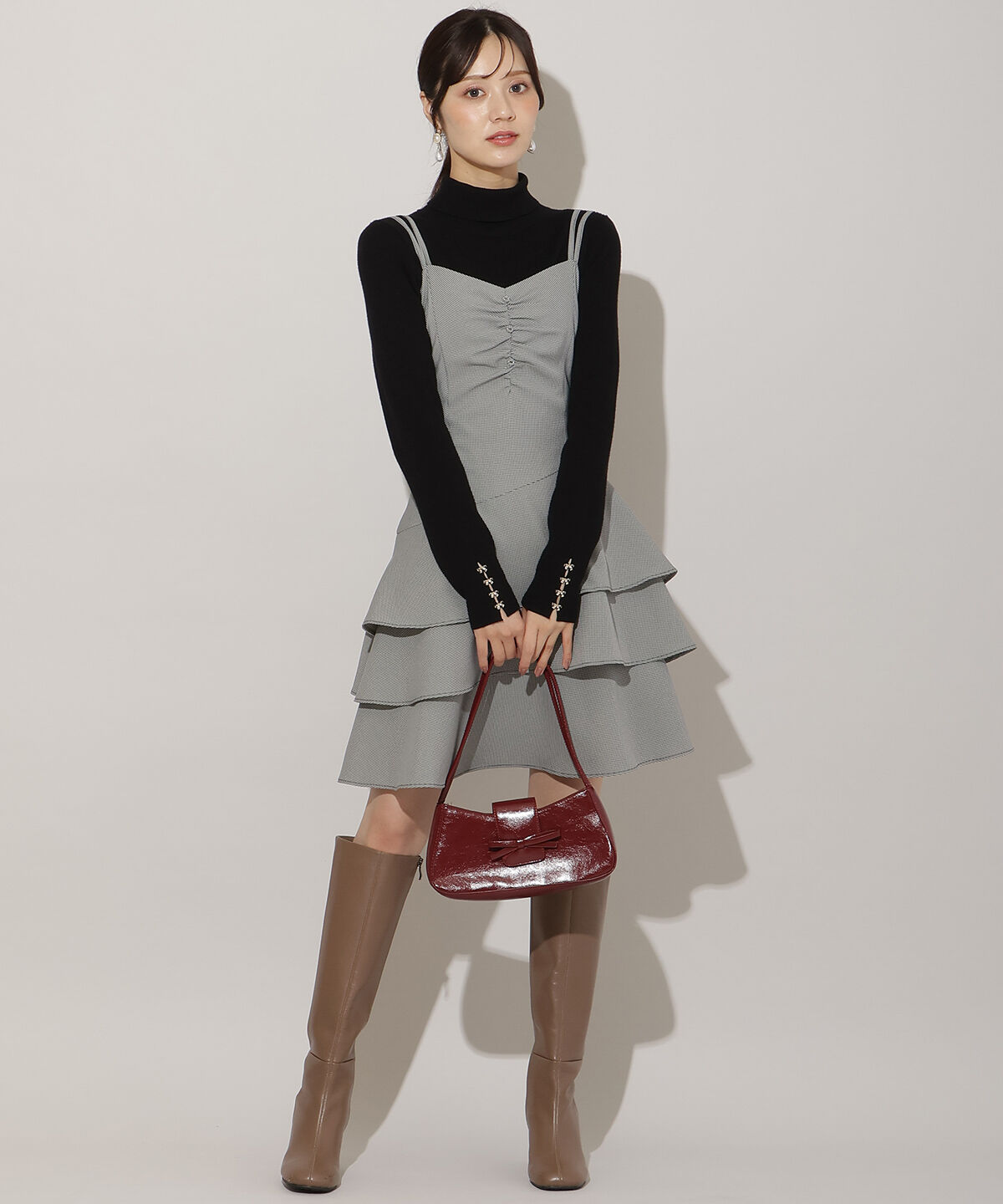 WILLSELECTION「ダブルストラップアシンメトリーワンピース」|ワンピース|