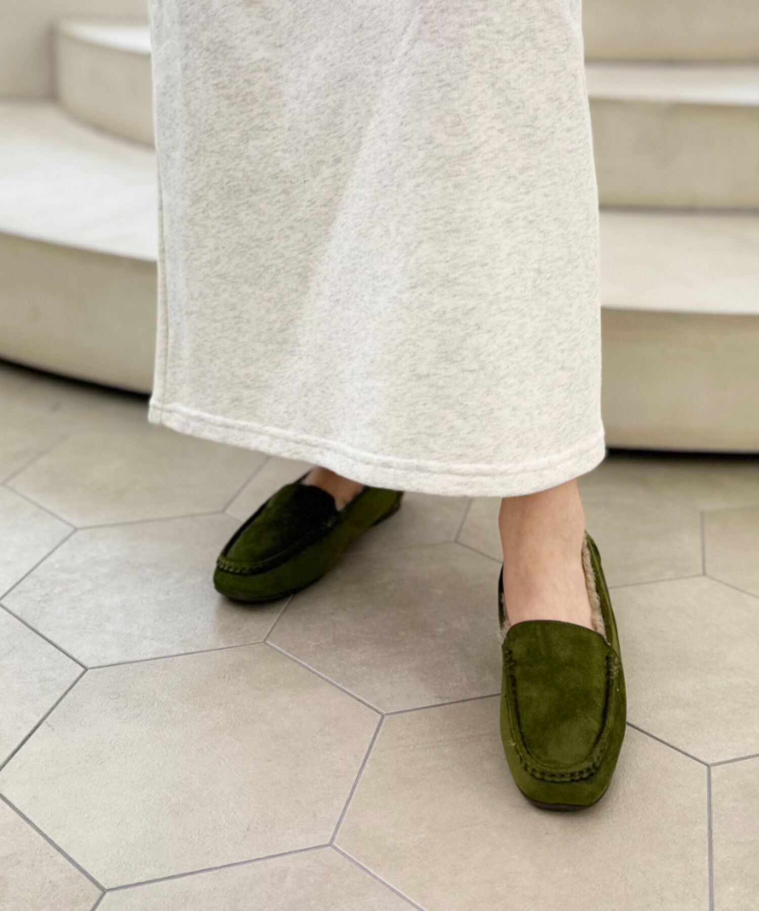 WA Oriental TRaffic「【累計5万足突破】 もこもこ ムートンシューズ /12311 モカシン フェイク ファー 再入荷 フラット」|パンプス|