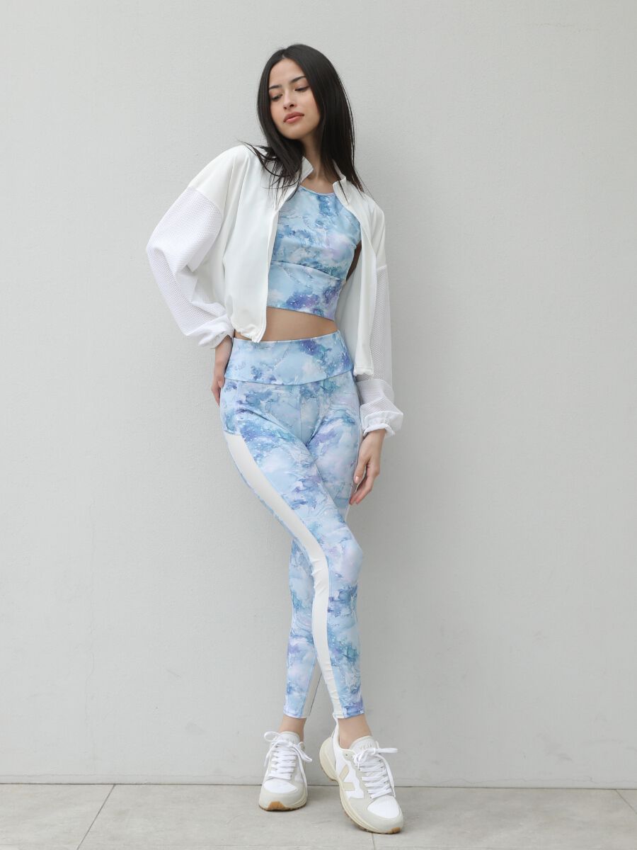 ALBOVE「【新作】マーブル柄プチスリーブブラトップス」|ビキニ|