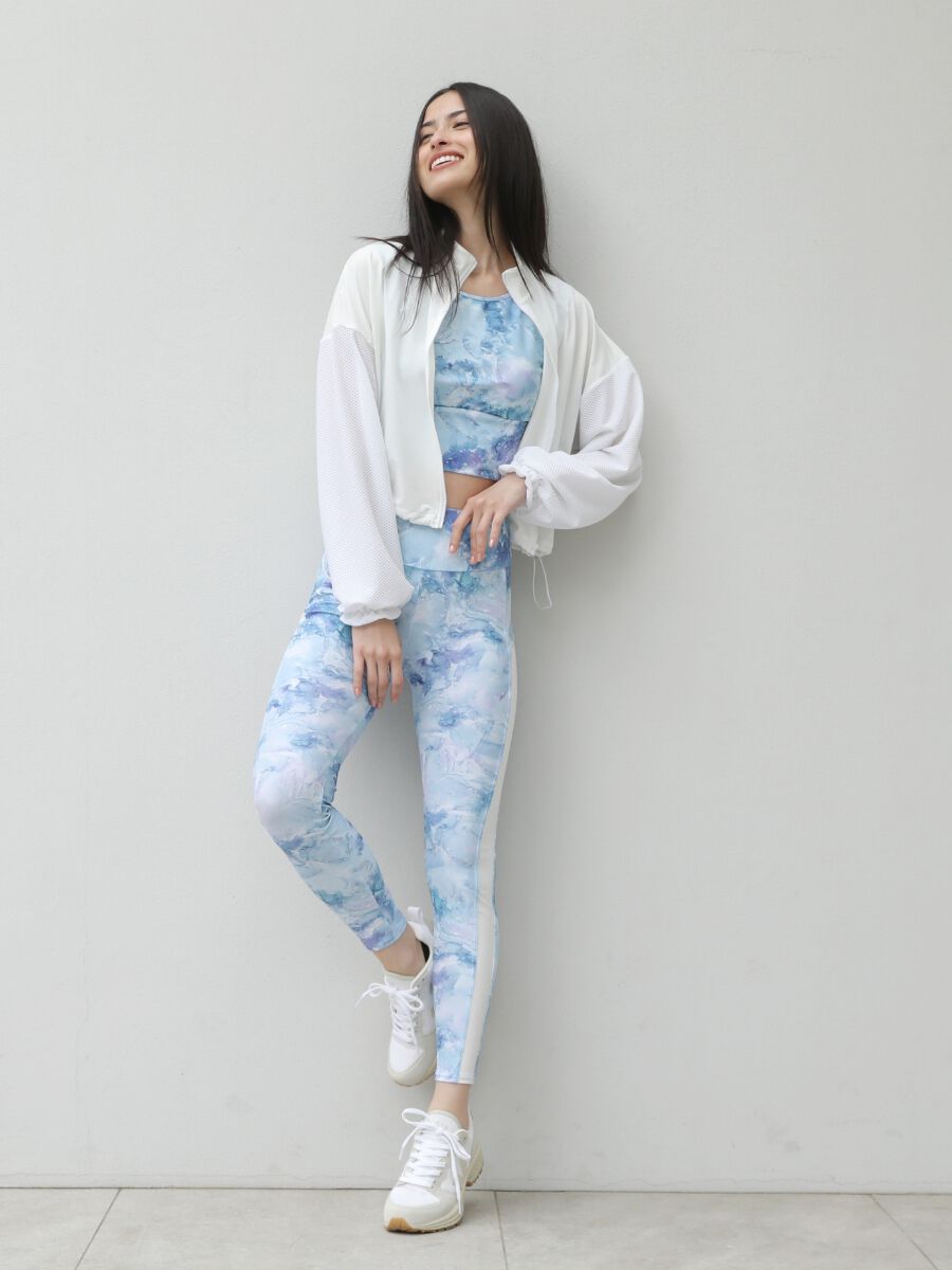 ALBOVE「【新作】マーブル柄プチスリーブブラトップス」|ビキニ|