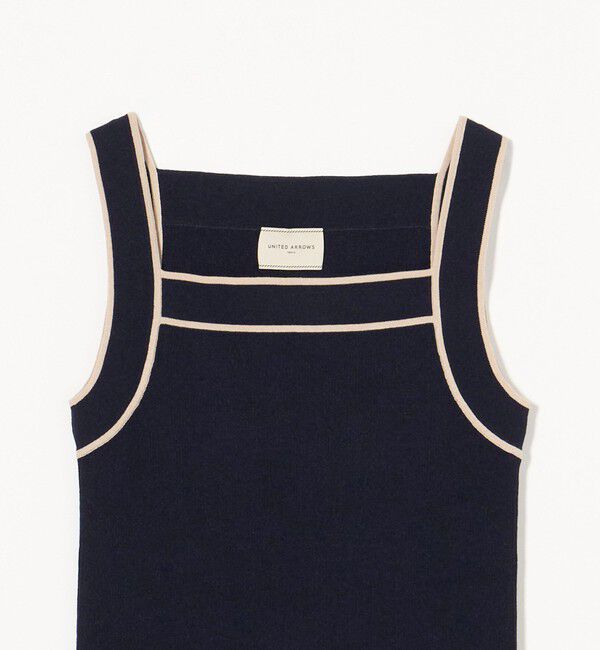 UNITED ARROWS「リブスクエアネック パイピングキャミソール - ウォッシャブル -」|キャミソール|