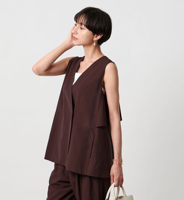 UNITED ARROWS「シアー バックフレア ベスト ‐ウォッシャブル‐」|ベスト・ジレ|