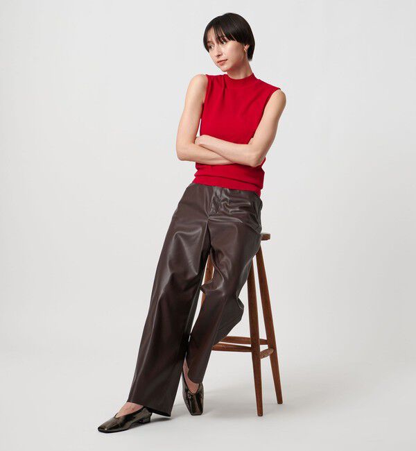 UNITED ARROWS「ハイネック ノースリーブ ニット ウォッシャブル」|ニット・セーター|