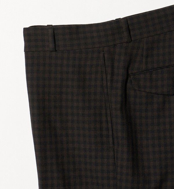 UNITED ARROWS「モダンチェック ノープリーツ ワイドストレート パンツ」|その他|