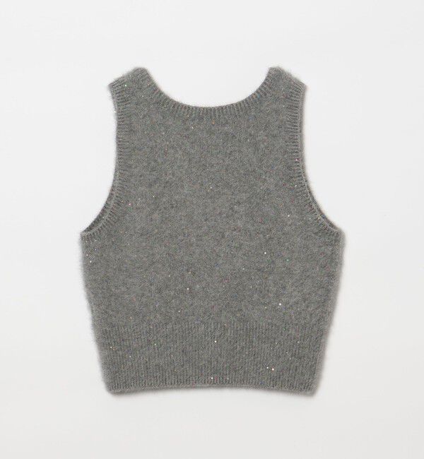 UNITED ARROWS「フォックス カシミヤ スパンコール 2WAY ニットベスト」|ベスト・ジレ|